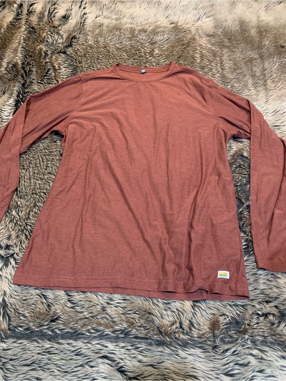 VUORI STRATO LONG SLEEVE TECH COPPER HEATHER Size L